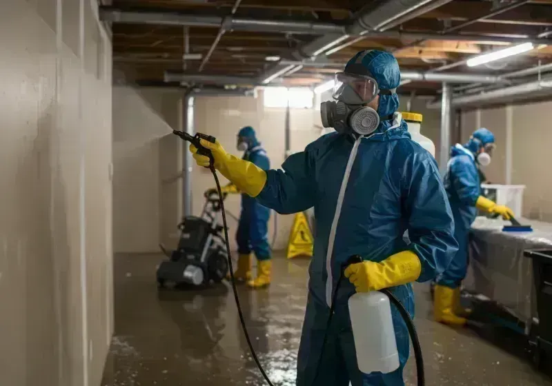 Basement Sanitization and Antimicrobial Treatment process in Lyford, TX